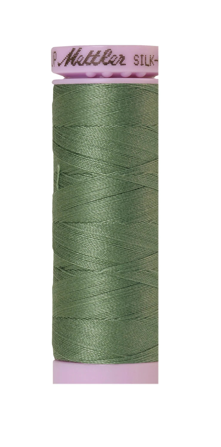 Mettler 0646 Silk-Finish 50wt Solid Cotton Thread 164yd/150M Palm Leaf