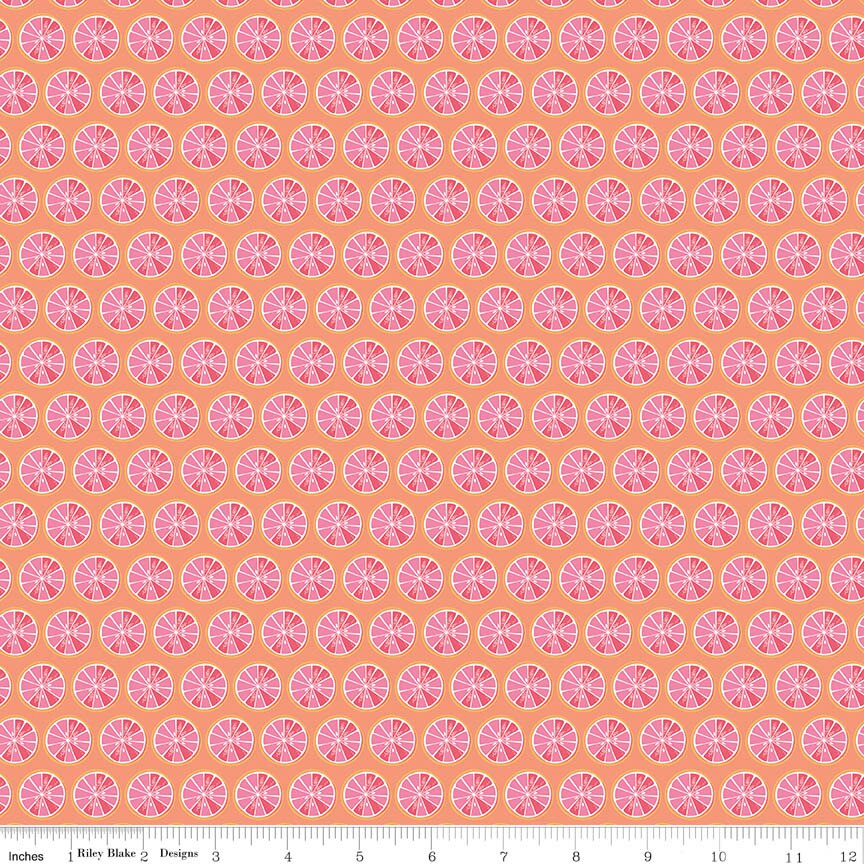 Citrus Kiss Fruit Slices Orange Fabric From Riley Blake Designs