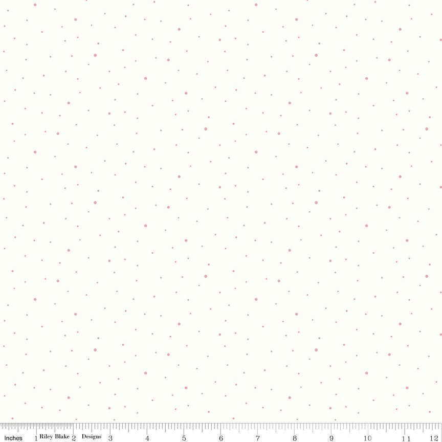 Dapple Dot on Off White Peony Fabric From Riley Blake Designs