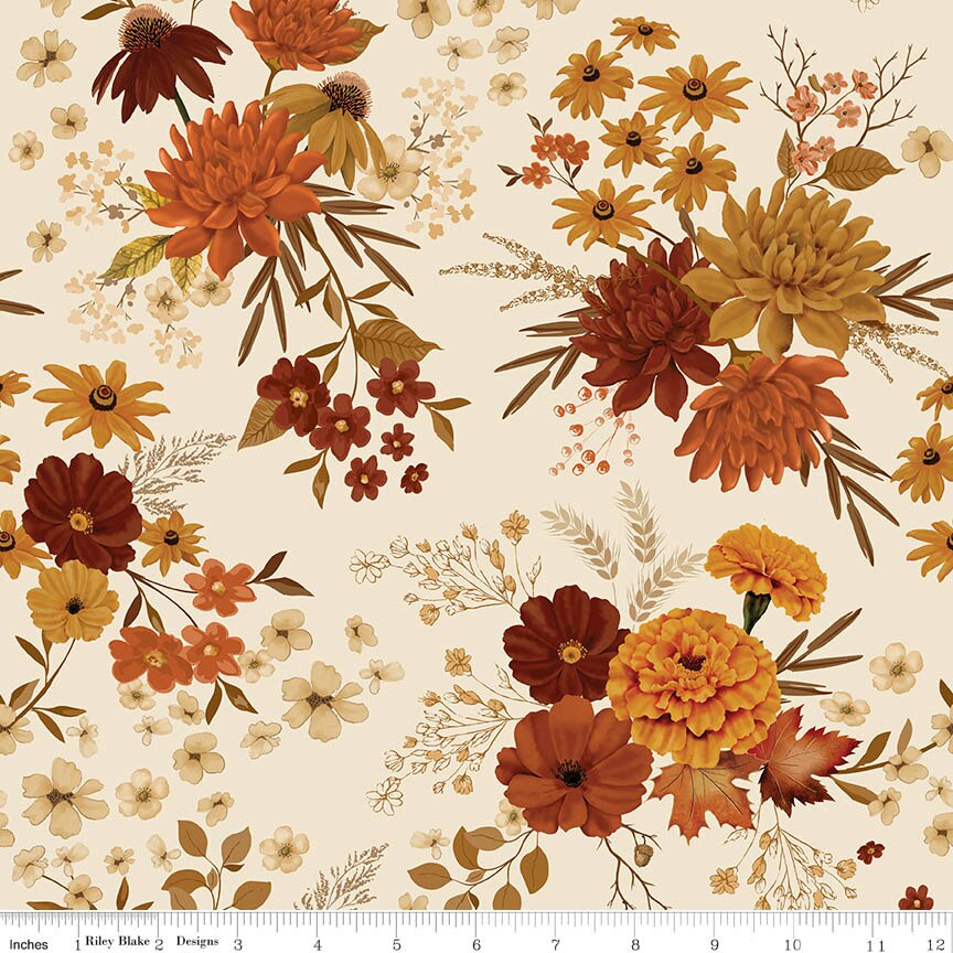 Acorn & Amber Main Cream Fabric From Riley Blake Designs