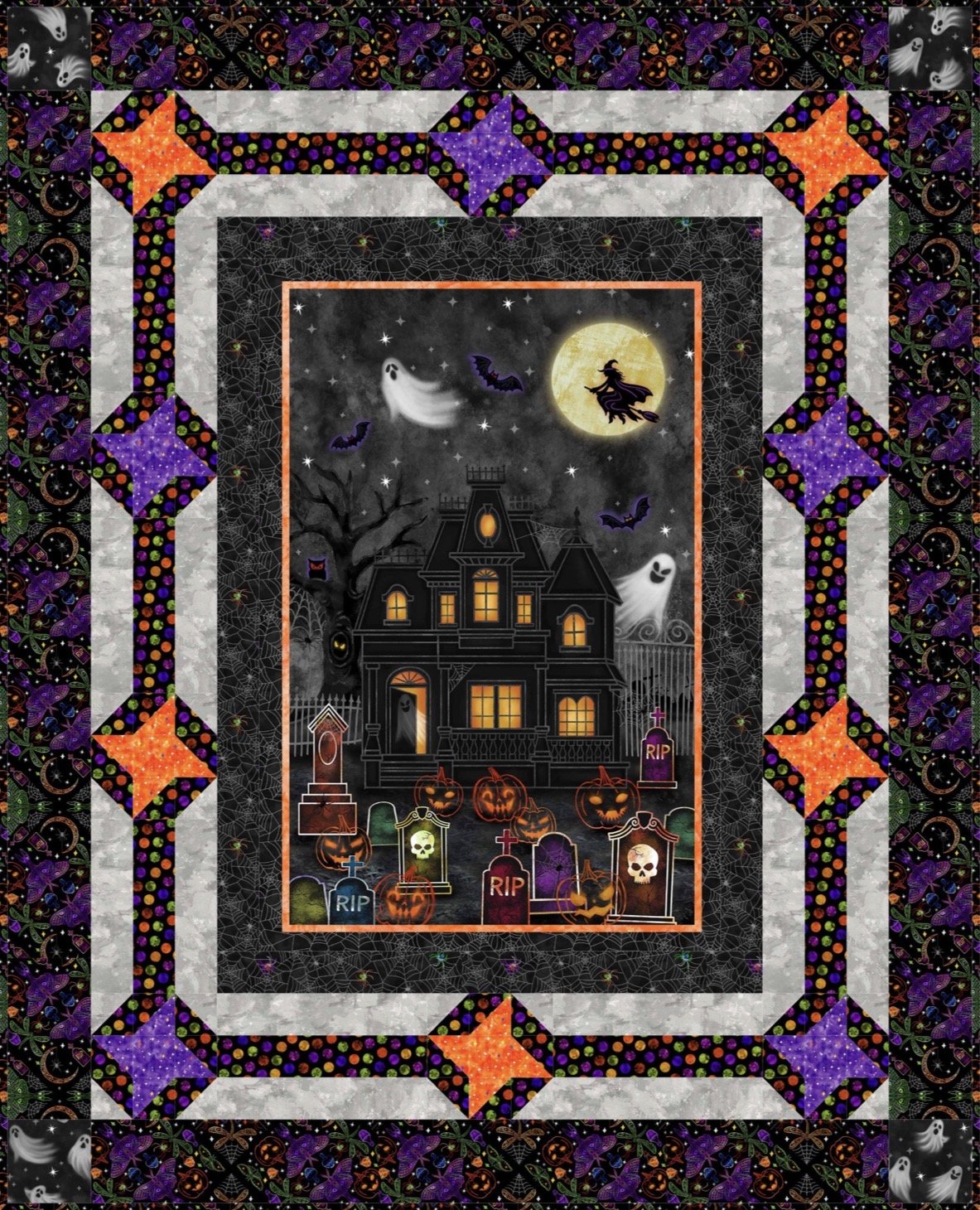 Bewitched Boo Town Quilt Kit