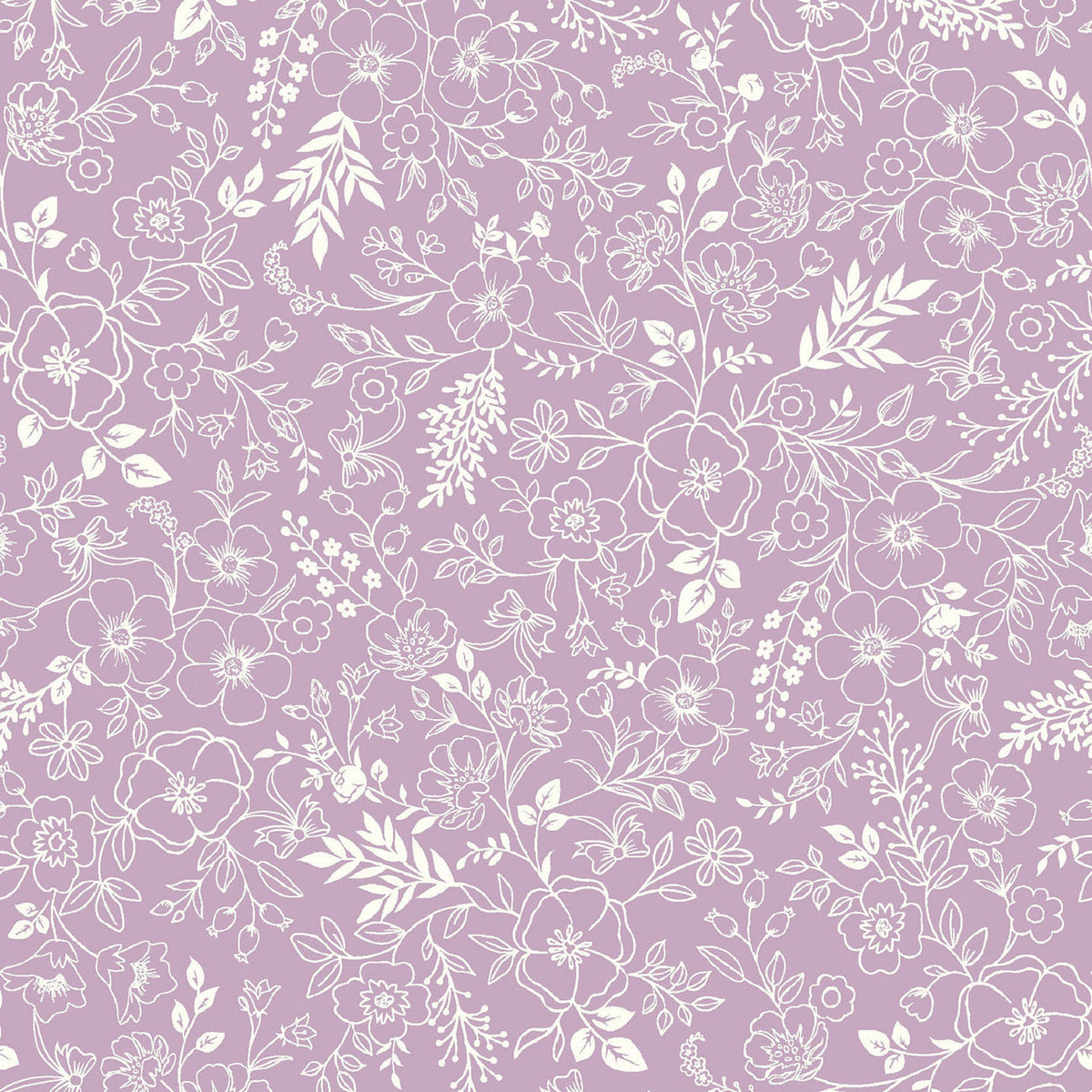 Kimberbell Cottontail Farm Toile Plum Fabric From Maywood Studio