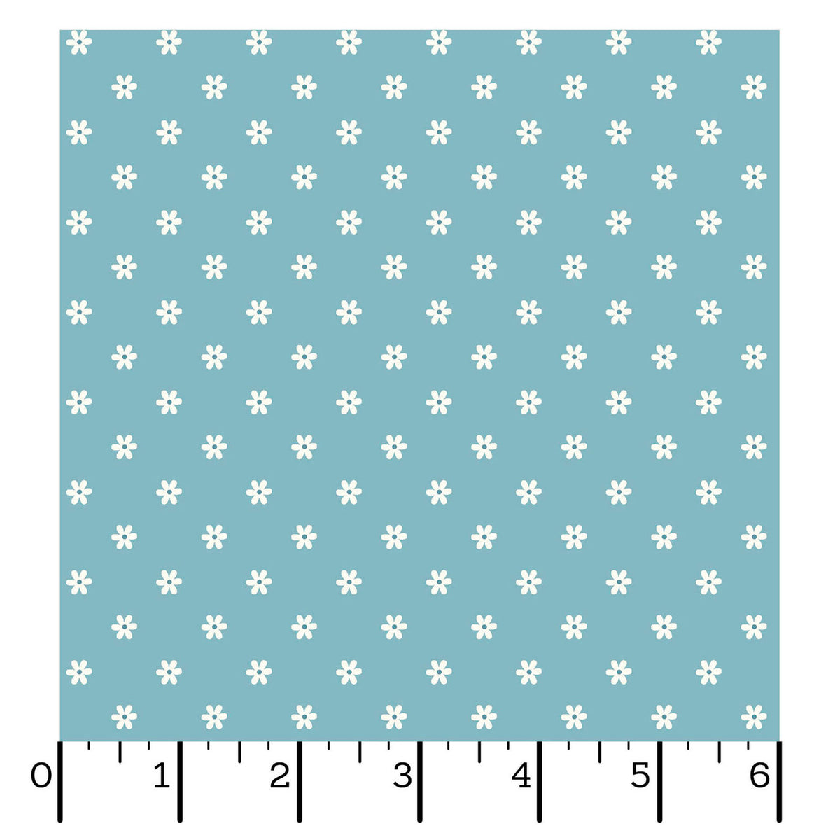 Kimberbell Cottontail Farm Daisy Dot Aqua Fabric From Maywood Studio