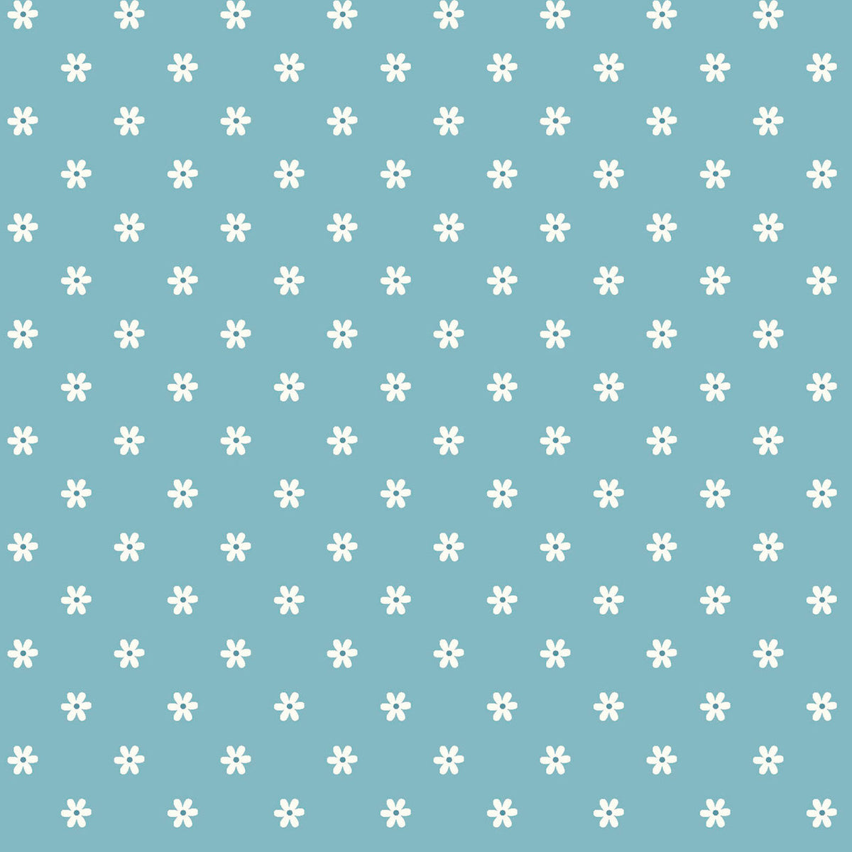 Kimberbell Cottontail Farm Daisy Dot Aqua Fabric From Maywood Studio