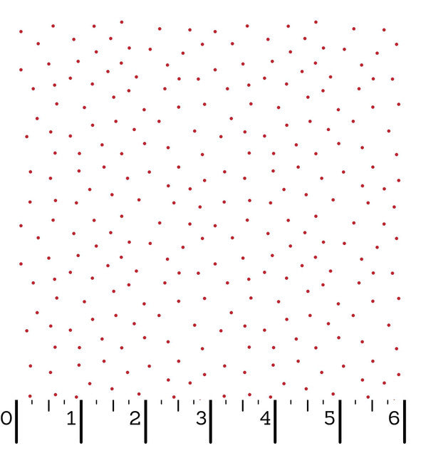 Kimberbell Basics White/Red Tiny Dots by Maywood Studio