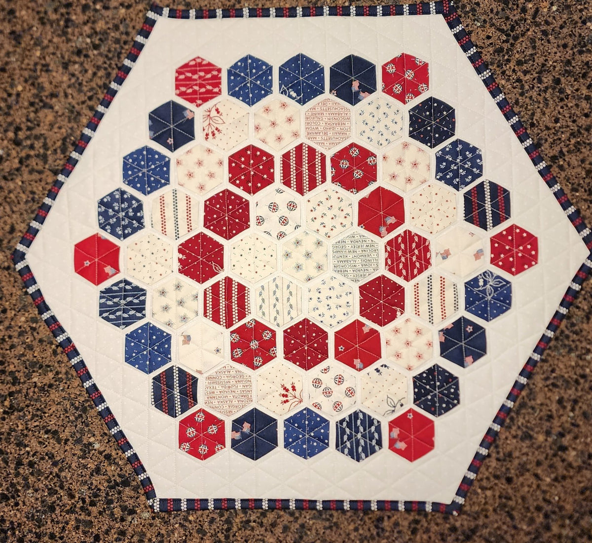 Modern Hexi Table Topper Pattern