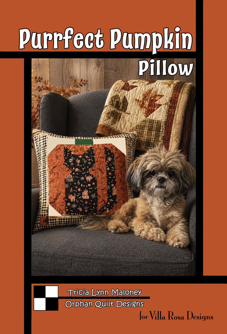 Villa Rosa Designs Purrfect Pumpkin Pillow Pattern