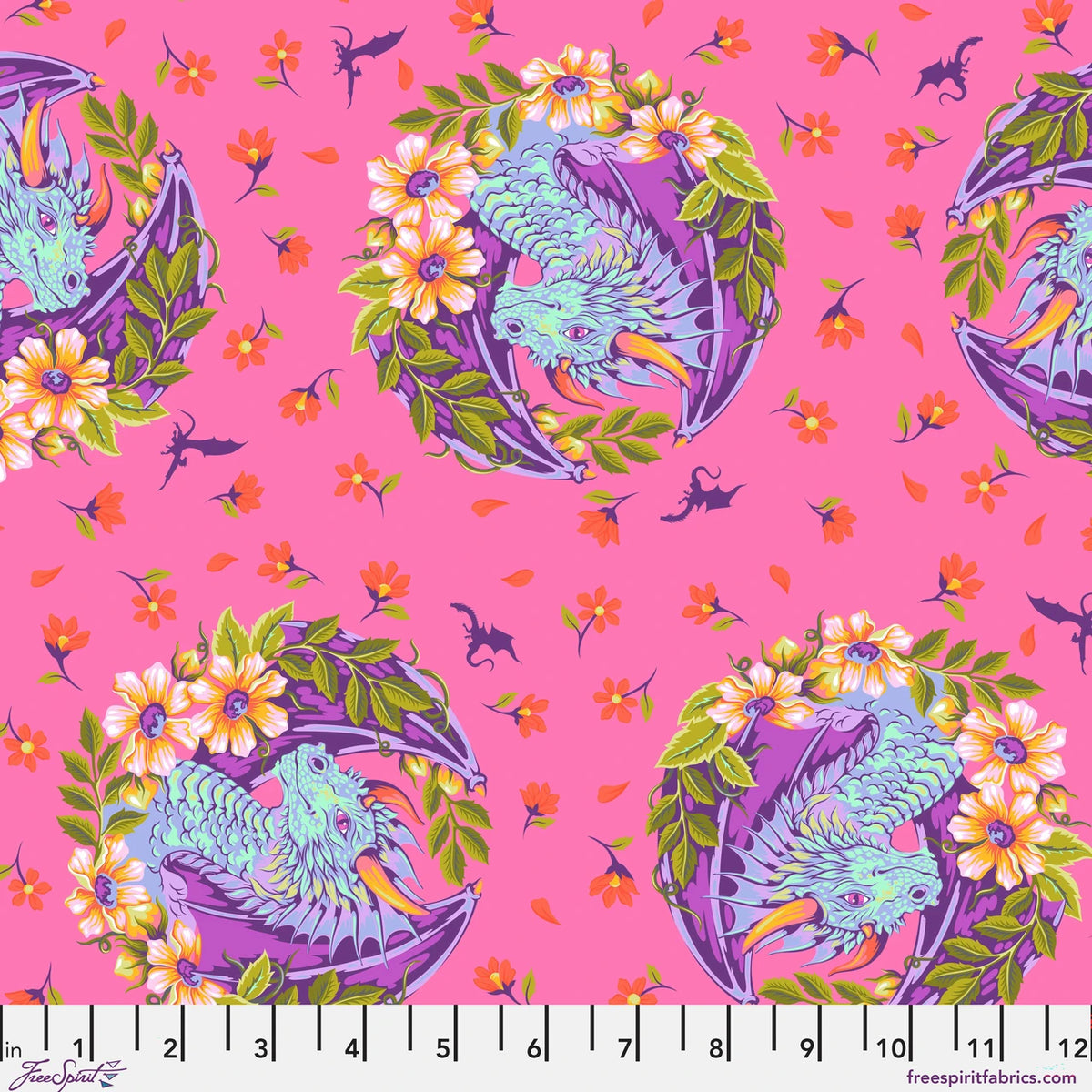 Legendary Dragon Ball She Sugar Plum Fabric From Tula Pink