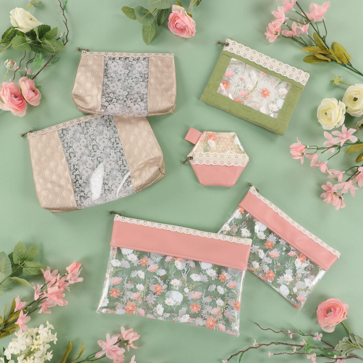 Kimberbell Peek-A-Bloom Zipper Pouches