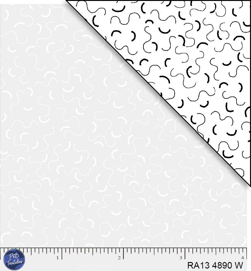 Ramblings 13 Wavy Lines White on White