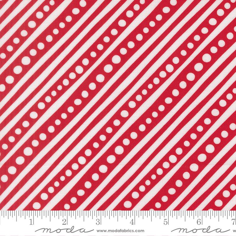 Snow Time Poinsettia Red Stripe Dot 805215