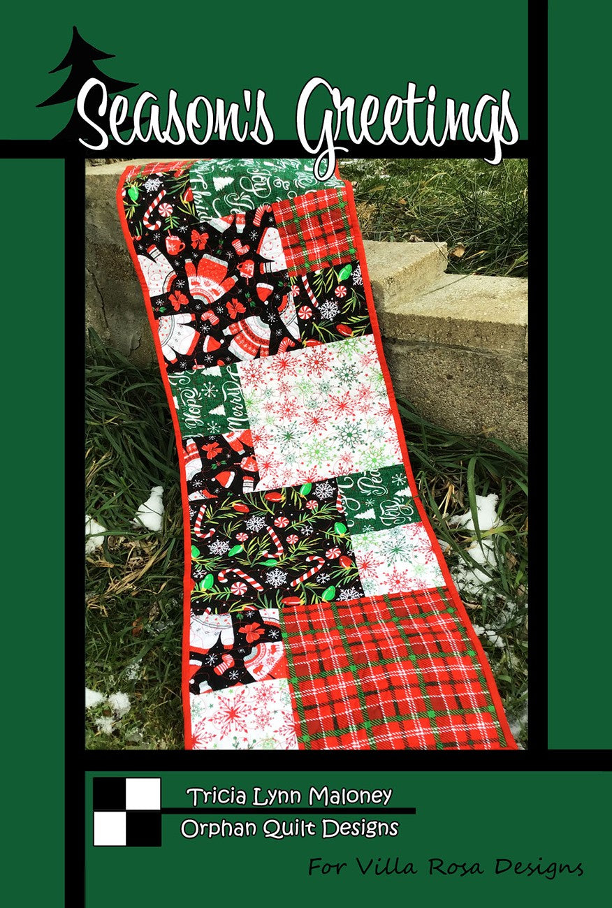 Villa Rosa Designs Season's Greetings Table Runner Pattern