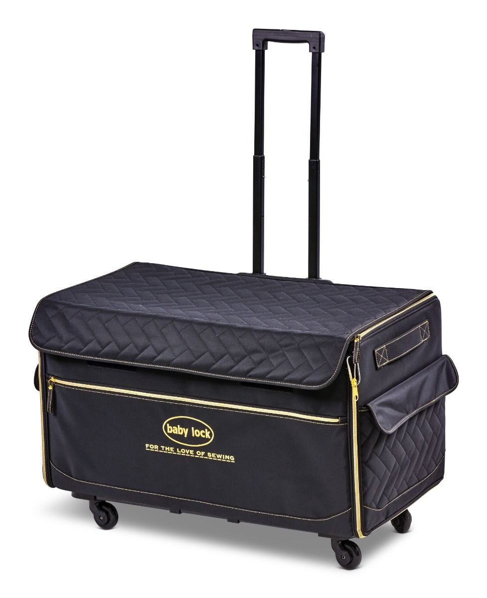 Baby Lock XL Quilted Trolley Black with Gold Logo