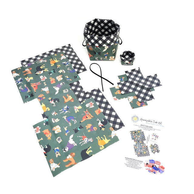Splash Laminated Cotton Reversible Tub Kit Sheep