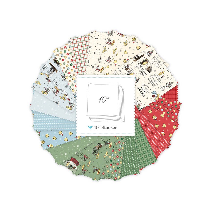 Winnie-the-Pooh Christmas 10" Stacker (42pc) From Riley Blake Designs
