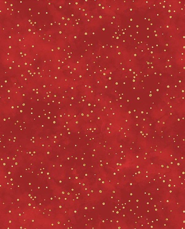Sprinkles Red Fabric By Lakeside Art Studio