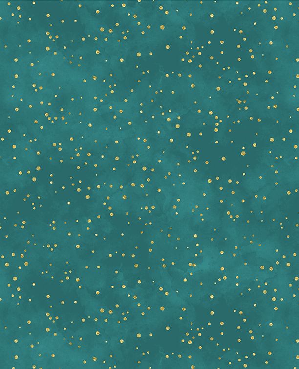 Sprinkles Dark Teal Fabric By Lakeside Art Studio