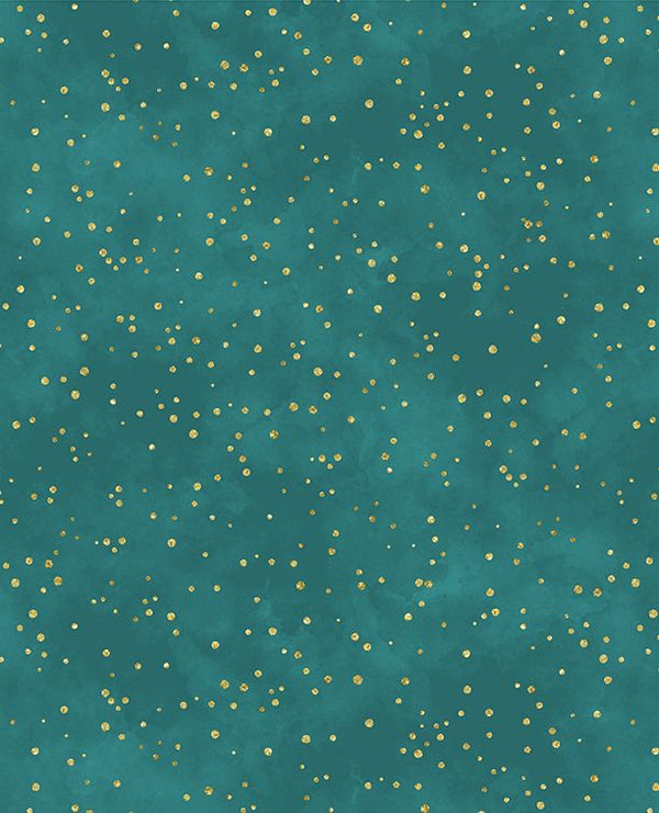 Sprinkles Dark Teal Fabric By Lakeside Art Studio