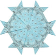 Light Blue Paisley Cotton Bandana 22" From HankieWorld