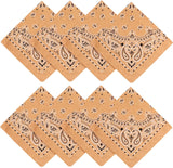 Almond Paisley Cotton Bandana 21" From Jeatonge