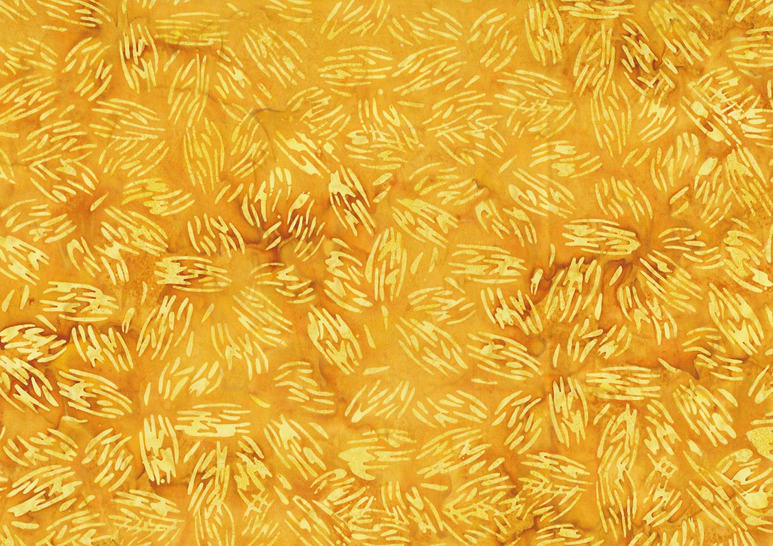 Banyan Batik Etchings Marking Sunshine Yellow Fabric
