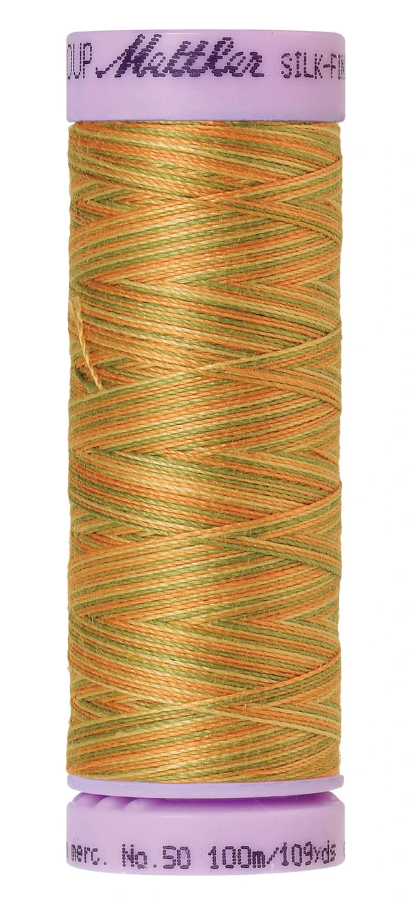 Mettler 9835 Silk-Finish 50wt Variegated Cotton Thread 109yd/100M New Fields