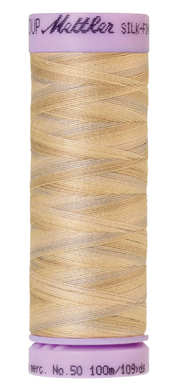 Mettle 9854 Silk-Finish 50wt Variegated Cotton Thread 109yd/100M Pearl Tones