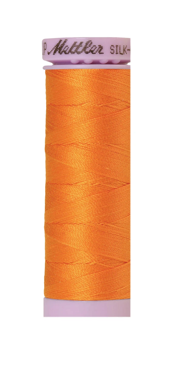 Mettler 0122 Silk-Finish 50wt Solid Cotton Thread 164yd/150M Pumpkin