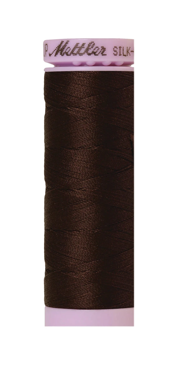 Mettler 1382 Silk-Finish 50wt Solid Cotton Thread 164yd/150M Black Peppercorn