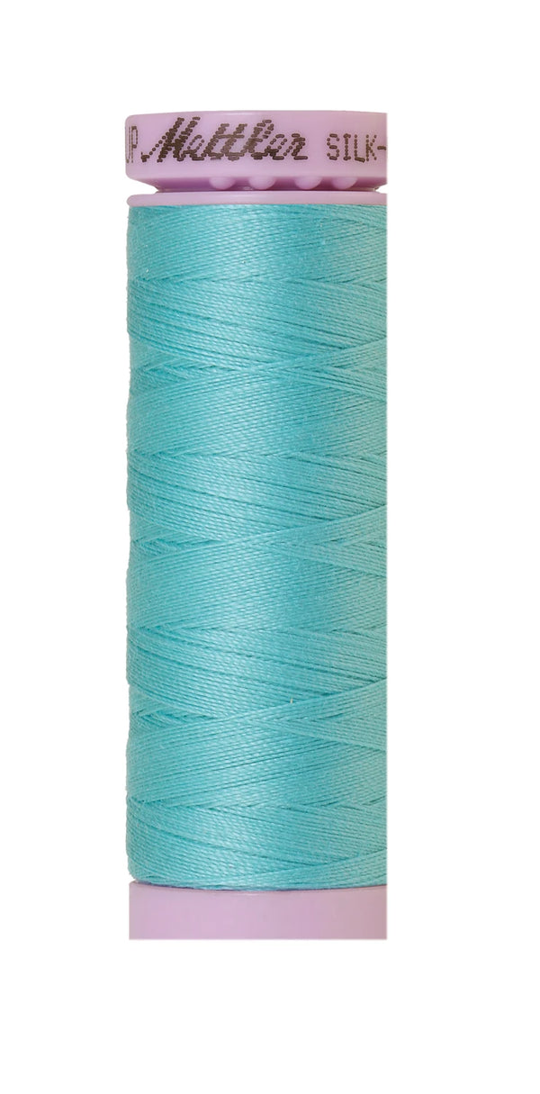 Mettler 2792 Silk-Finish 50wt Solid Cotton Thread 164yd/150M Blue Curacao