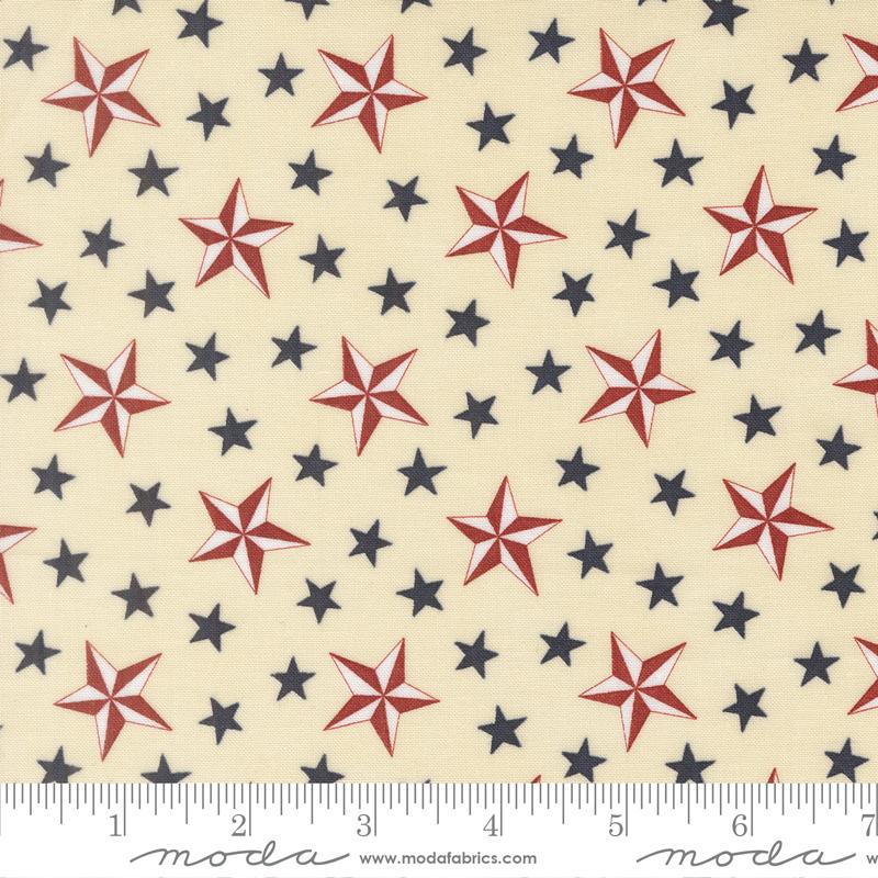 America 250 Years Parchment Tossed Stars Fabric by Deb Strain