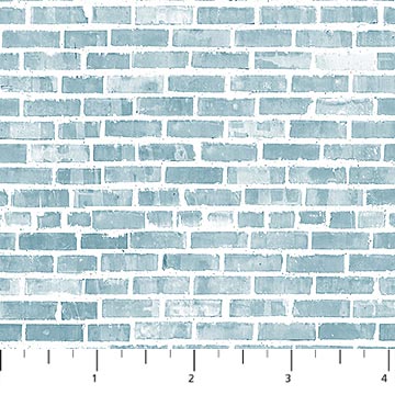 Little Builders Bricks Blue Fabric From Figo