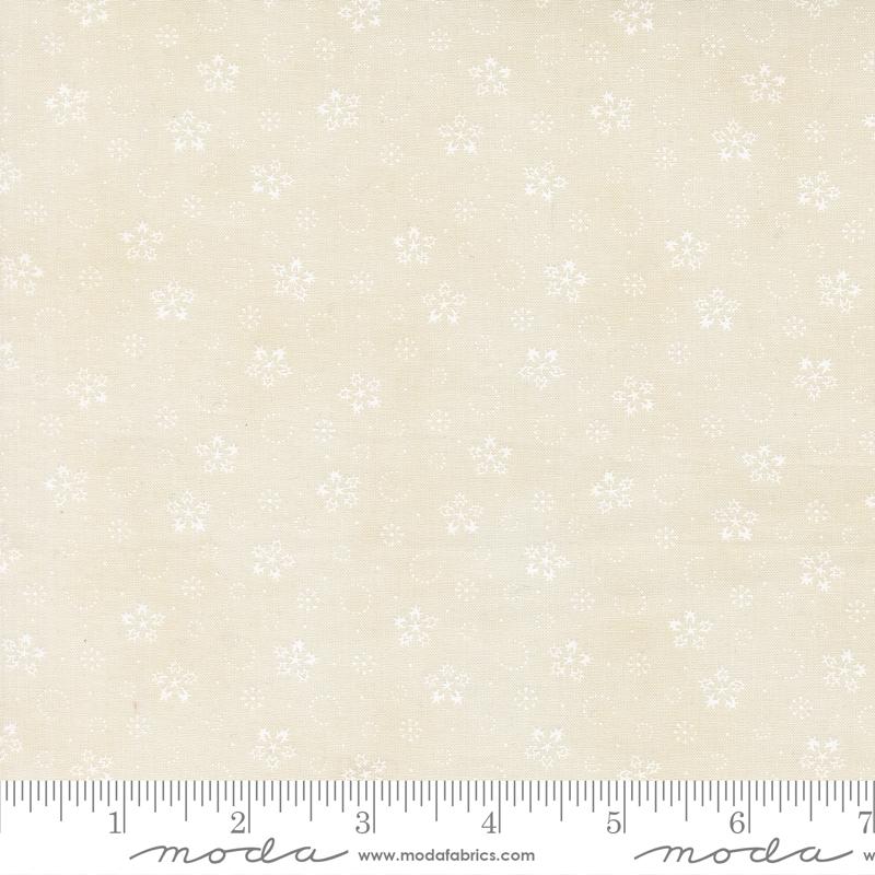 Candlelight Christmas Cream Snowflakes Fabric by 3 Sisters