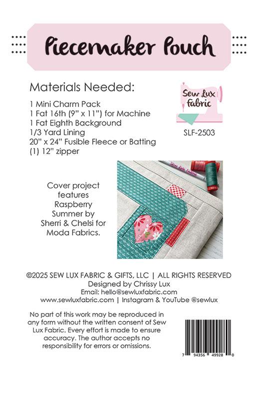 Chrissy Lux Piecemaker Pouch Pattern