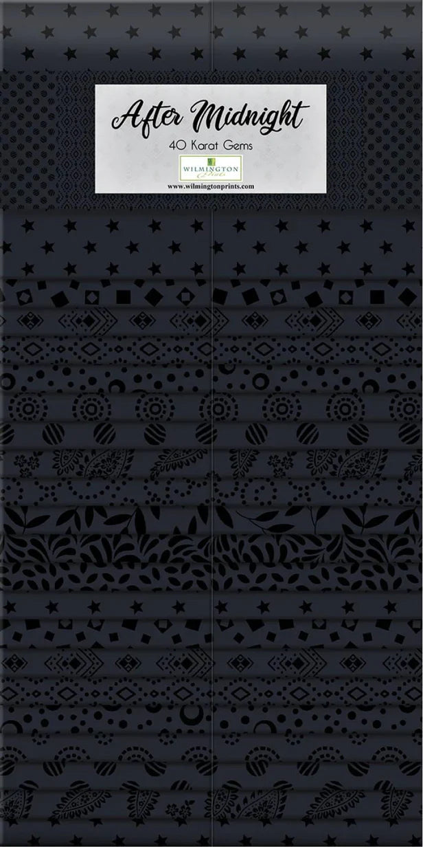 After Midnight Essentials 2.5 inch Strips Karat Gems From Wilmington Prints