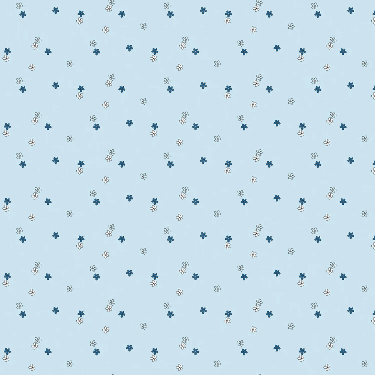 Blue Blooms and Threads Ditzy Blue from Riley Blake