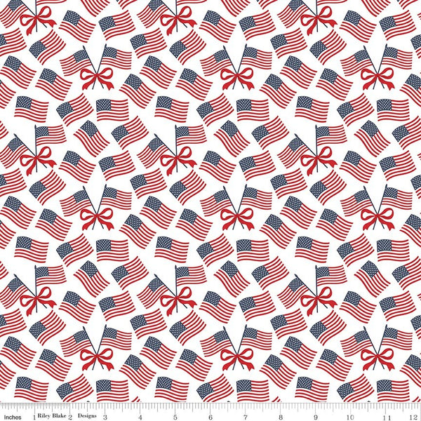 Hooray for the USA Flags White