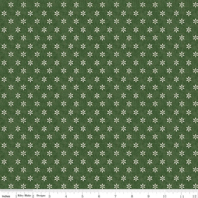 Laura Ashley Tales of Yuletide Bowen Star Forest Fabric From Riley Blake Designs
