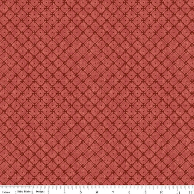 Laura Ashley Tales of Yuletide Wickerwork Red Fabric From Riley Blake Designs