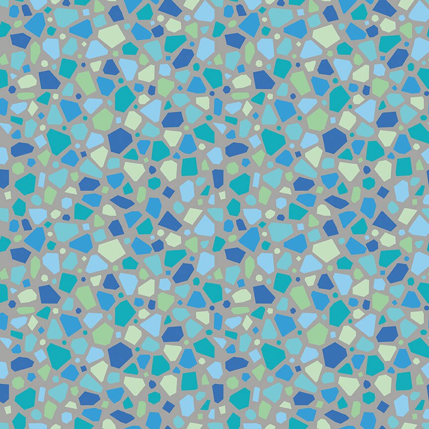Beachcomber Sea Glass Aquamarine Fabric From Riley Blake Designs