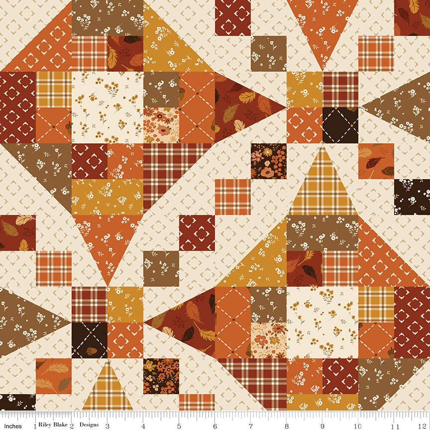 Acorn & Amber Cheater Print Multi Fabric From Riley Blake Designs