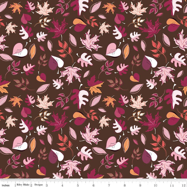 Apple Pie Filling Leaves Brownie Fabric From Riley Blake Designs