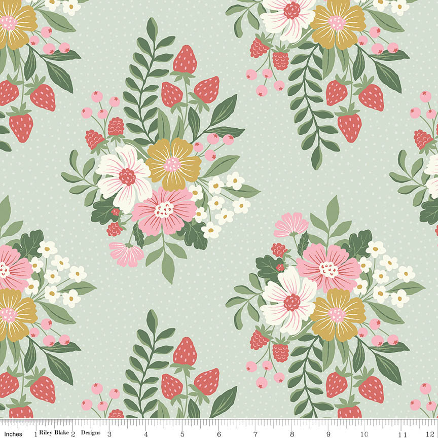 Berry Patch Main Sage Fabric From Riley Blake Designs