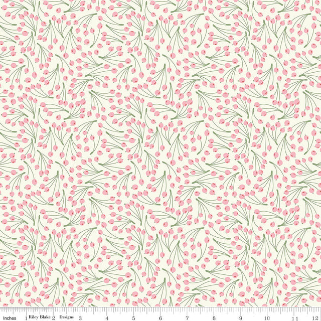 Berry Patch Berry Swirl Cream Fabric From Riley Blake Designs