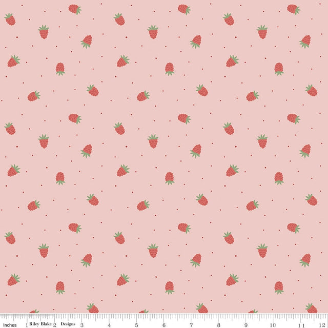 Berry Patch Raspberry Toss Pink Fabric From Riley Blake Designs