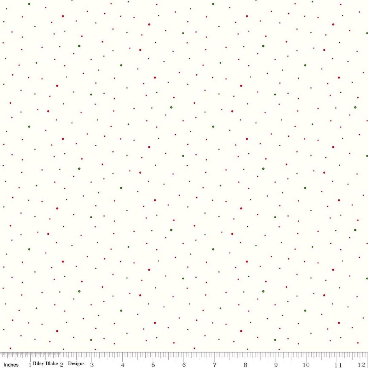 Dapple Dot on Off White Christmas Fabric From Riley Blake Designs