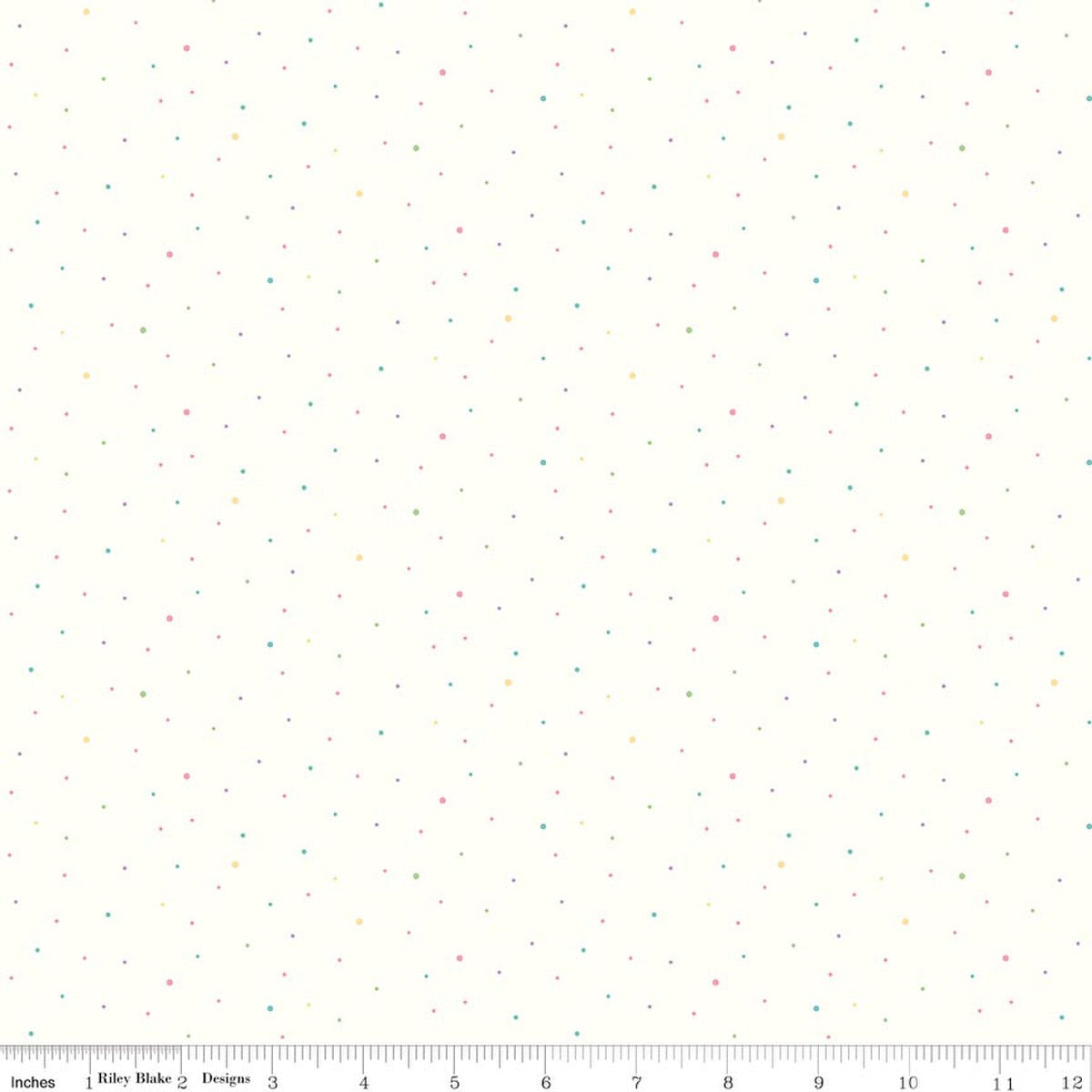 Dapple Dot on Off White Pastel Fabric From Riley Blake Designs