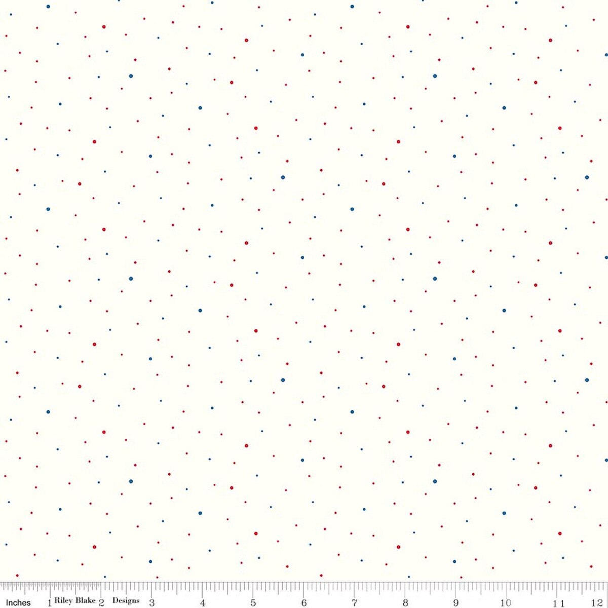 Dapple Dot on Off White Patriotic Fabric From Riley Blake Designs