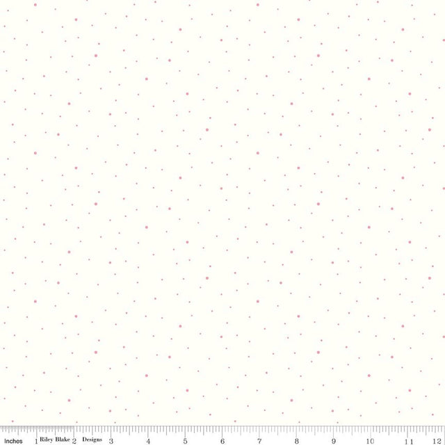 Dapple Dot on Off White Peony Fabric From Riley Blake Designs