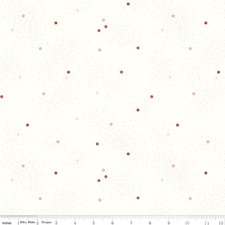 Dainty Daisy on Cloud Valentines Fabric From Riley Blake Designs